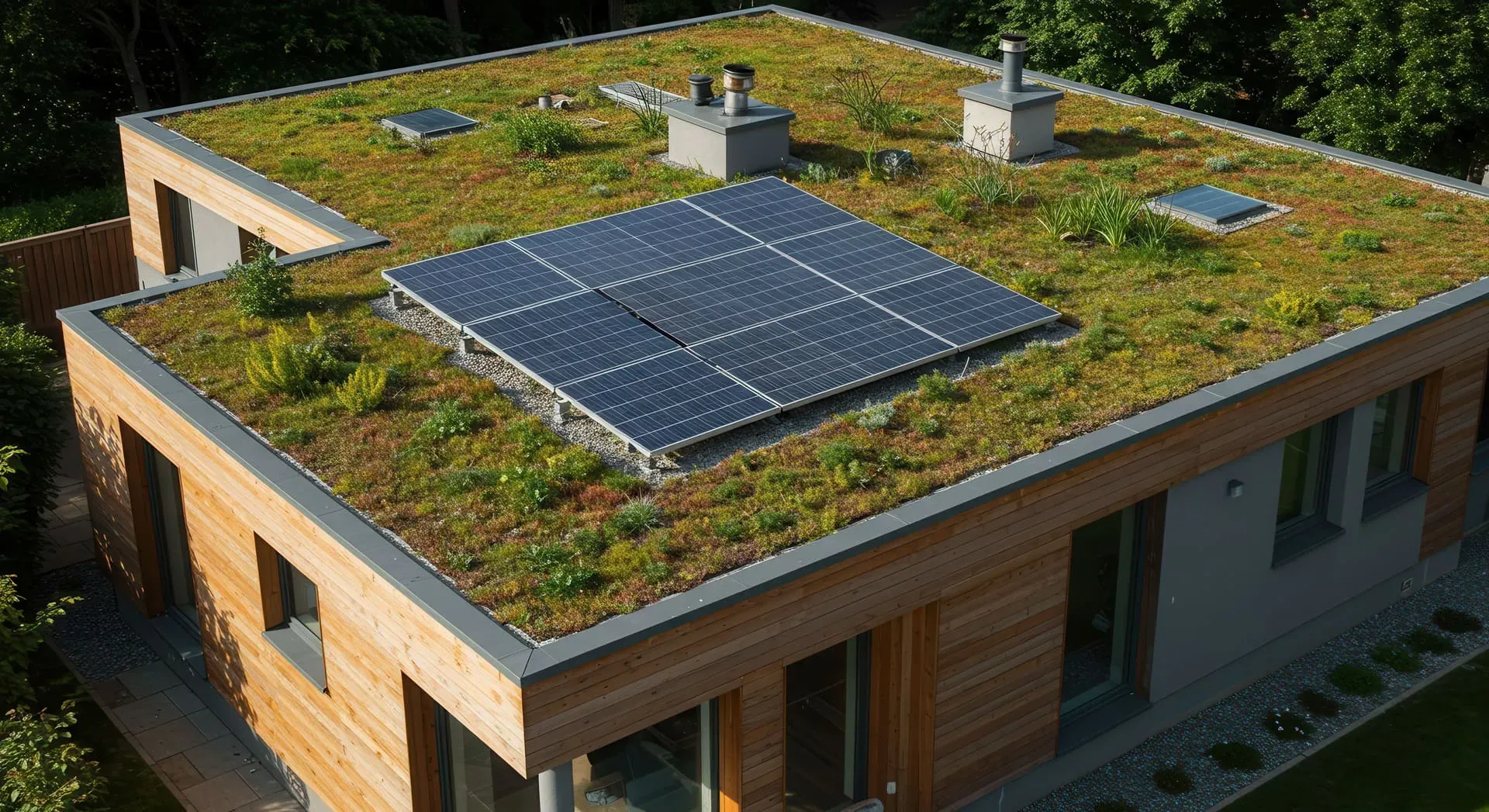 panneau photovoltaique toit plat